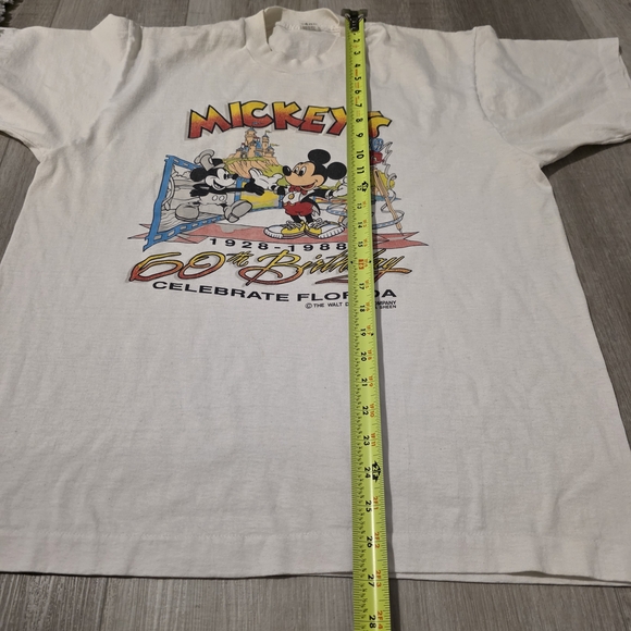 Vintage 1988 Disney Mickey's 60th Birthday White Tee - Picture 3 of 8